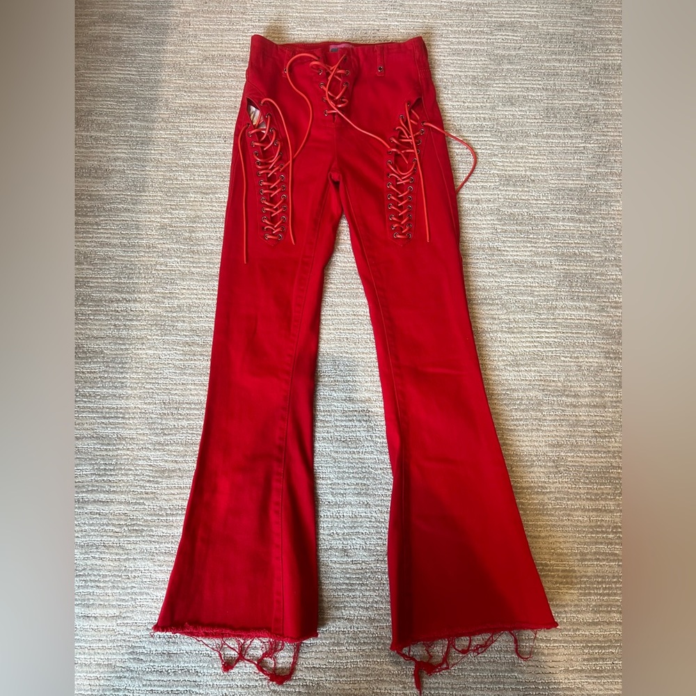Edikted Lace Up Jeans